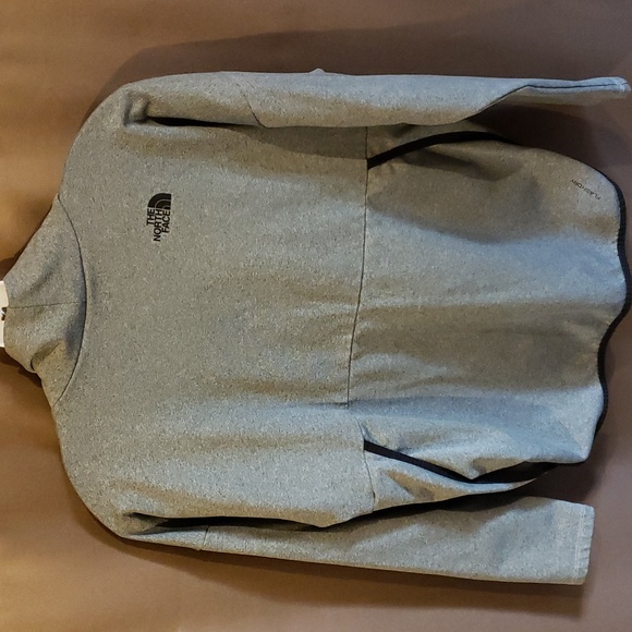 North Face Girl's Long Sleeve Gray Sweatshirt w/Pocket Size M (10/12) - Picture 3 of 13